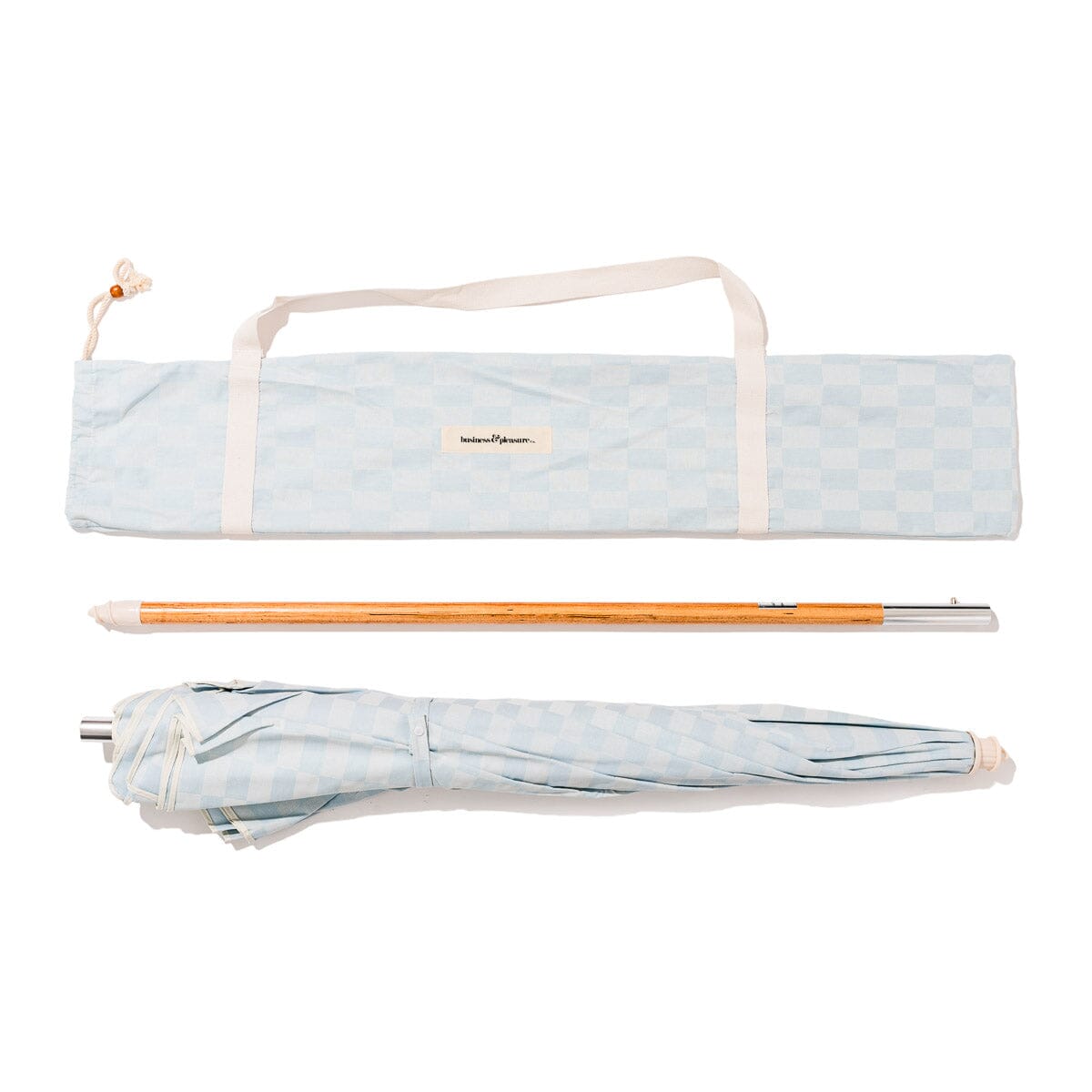 The Rio Umbrella - Vintage Blue Checker Rio Umbrella Business & Pleasure Co.