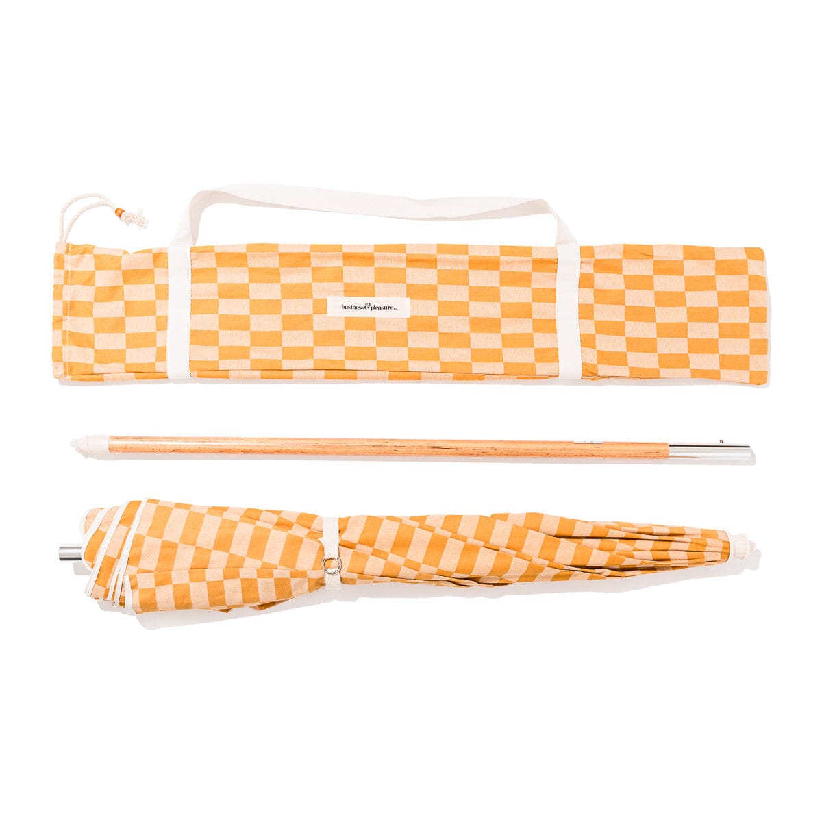 The Rio Umbrella - Vintage Gold Checker Rio Umbrella Business & Pleasure Co.