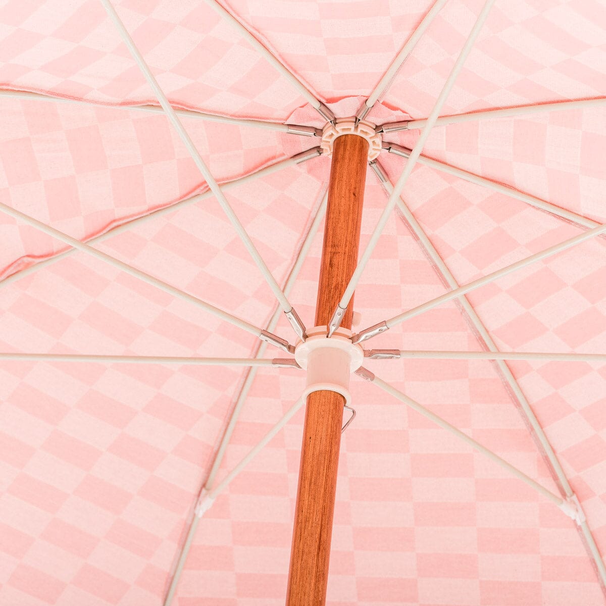 The Rio Umbrella - Dusty Pink Checker Rio Umbrella Business & Pleasure Co.