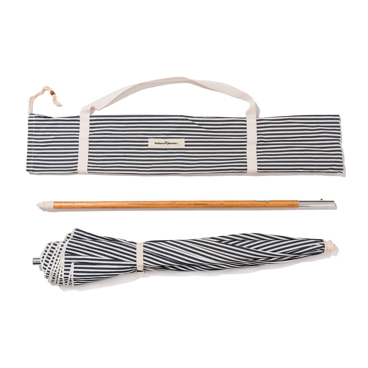 The Rio Umbrella - Laurens Navy Stripe Rio Umbrella Business & Pleasure Co.