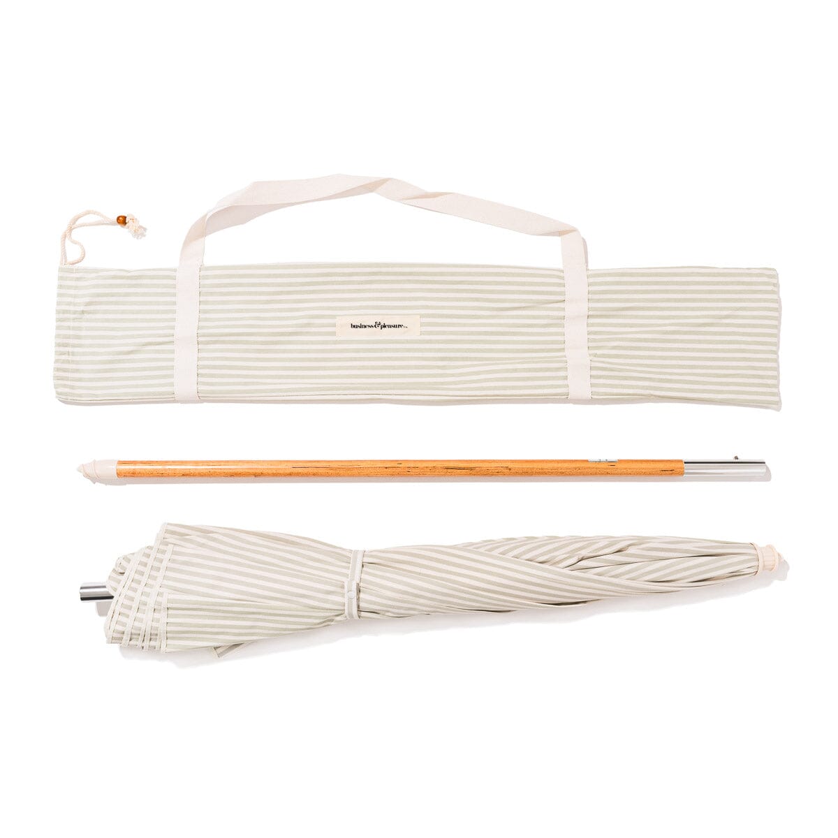 The Rio Umbrella - Laurens Sage Stripe Rio Umbrella Business & Pleasure Co.