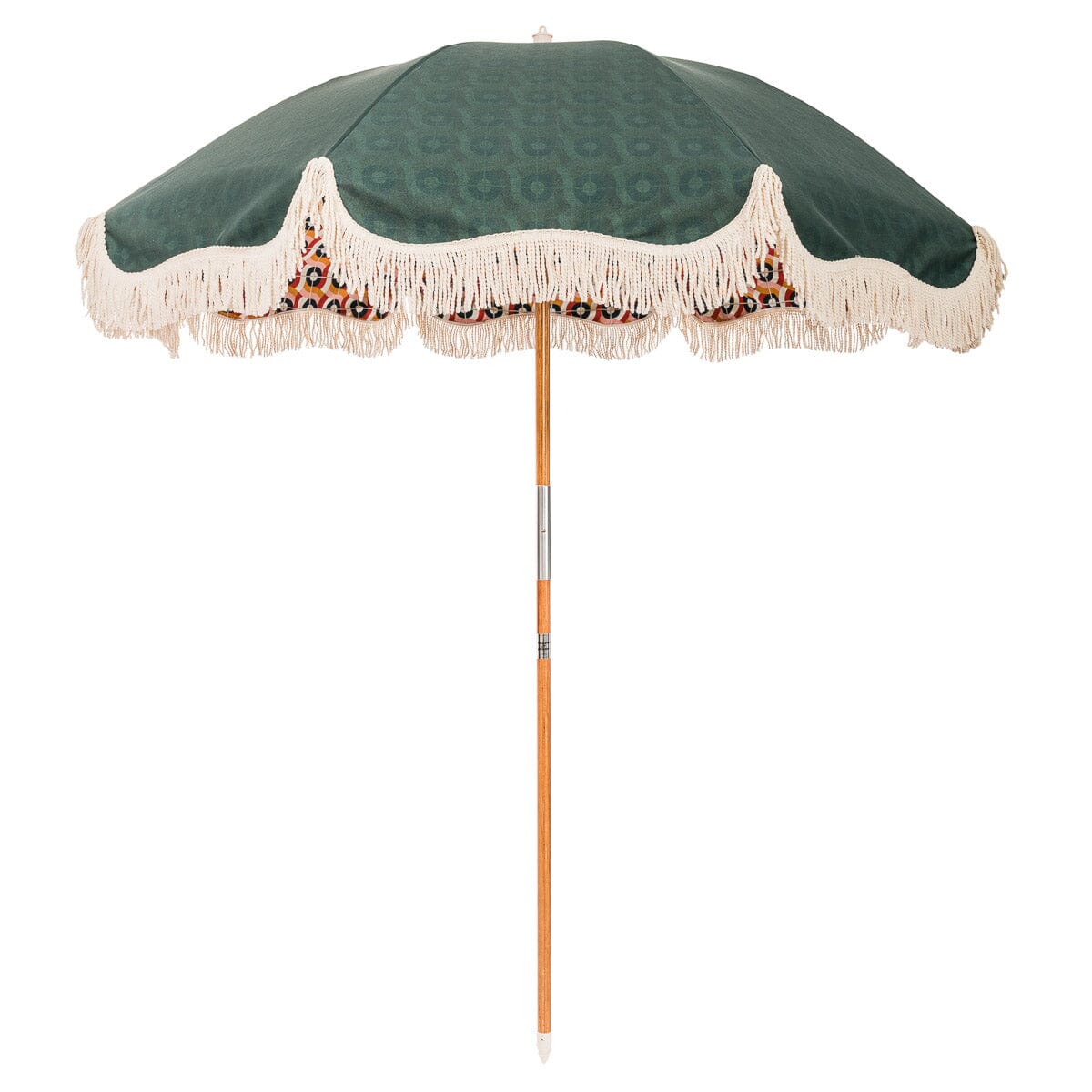 The Rio Fringed Umbrella - Bottle Green Rio Fringed Umbrella Business & Pleasure Co.
