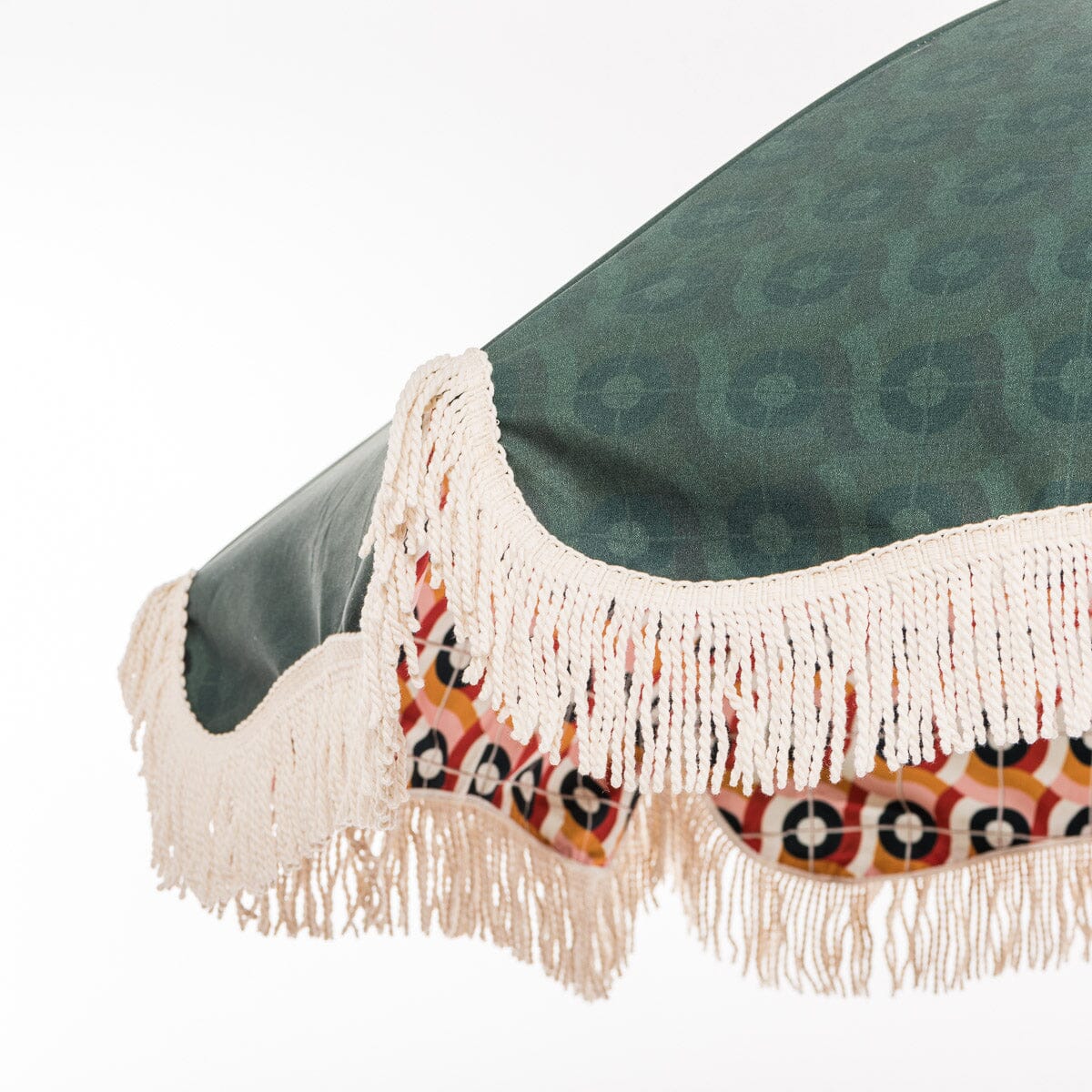 The Rio Fringed Umbrella - Bottle Green Rio Fringed Umbrella Business & Pleasure Co.