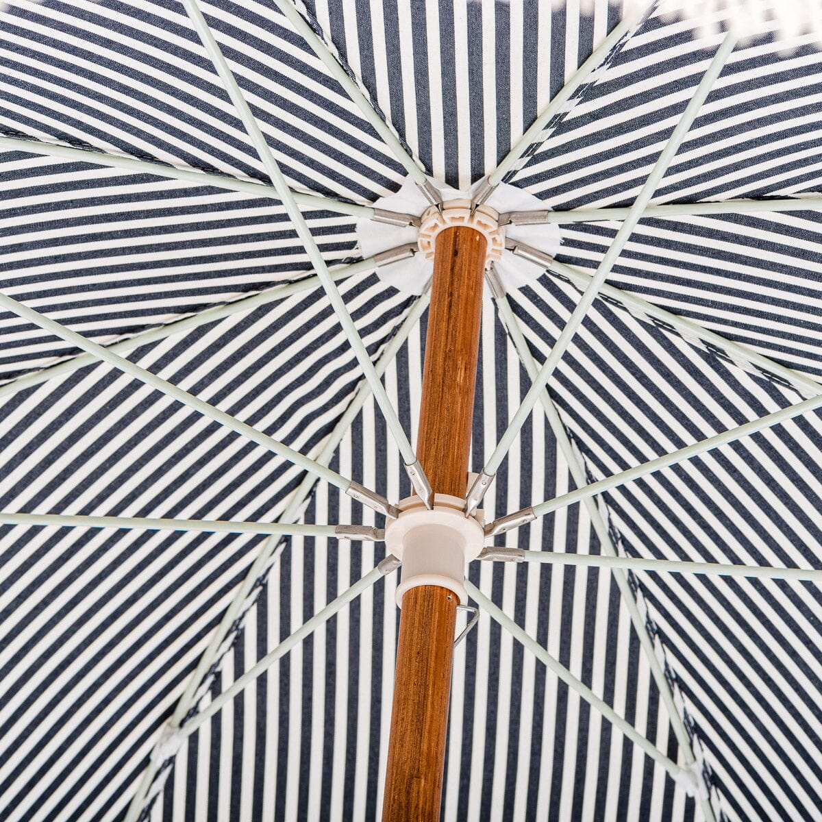 The Rio Fringed Umbrella - Laurens Navy Stripe Rio Fringed Umbrella Business & Pleasure Co.
