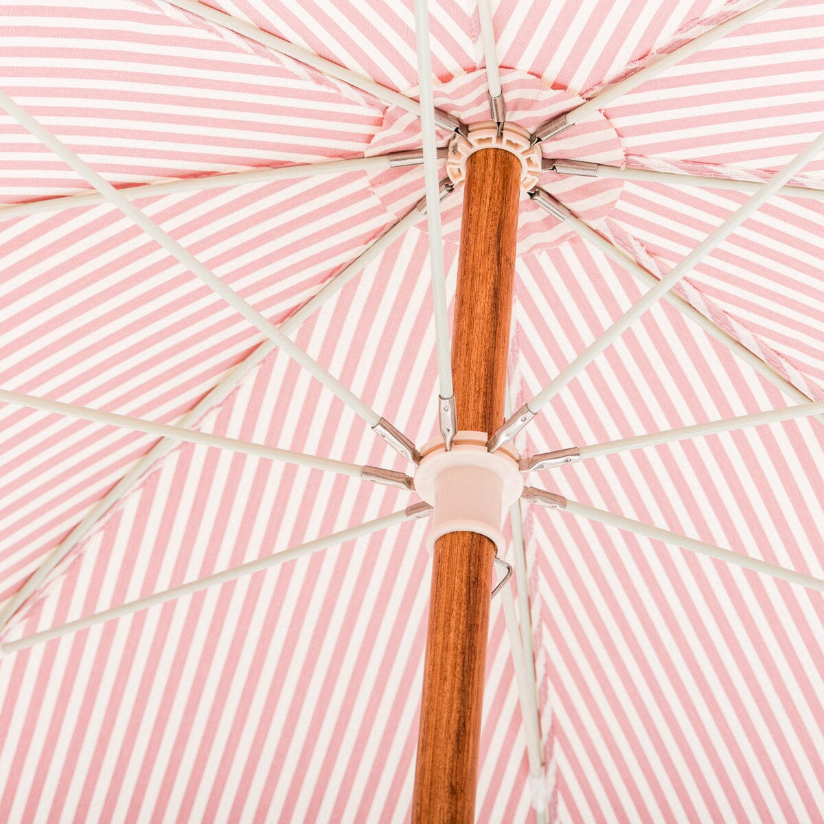 The Rio Fringed Umbrella - Laurens Pink Stripe Rio Fringed Umbrella Business & Pleasure Co.