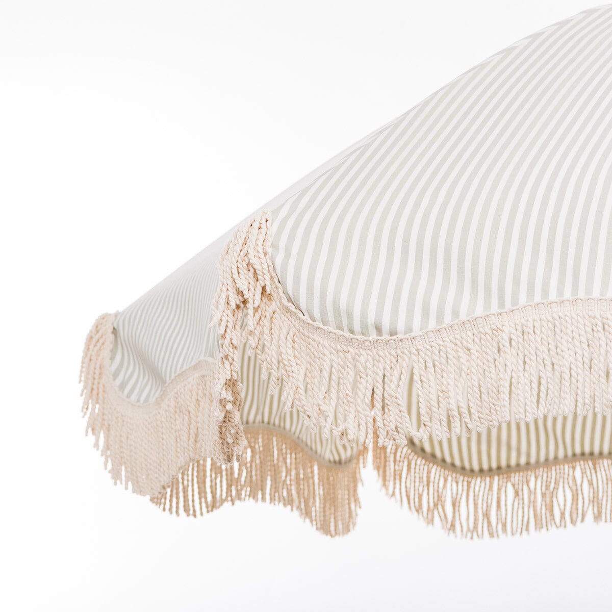 The Rio Fringed Umbrella - Laurens Sage Stripe Rio Fringed Umbrella Business & Pleasure Co.