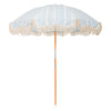 Swatch for The Rio Fringed Umbrella - Vintage Blue Stripe