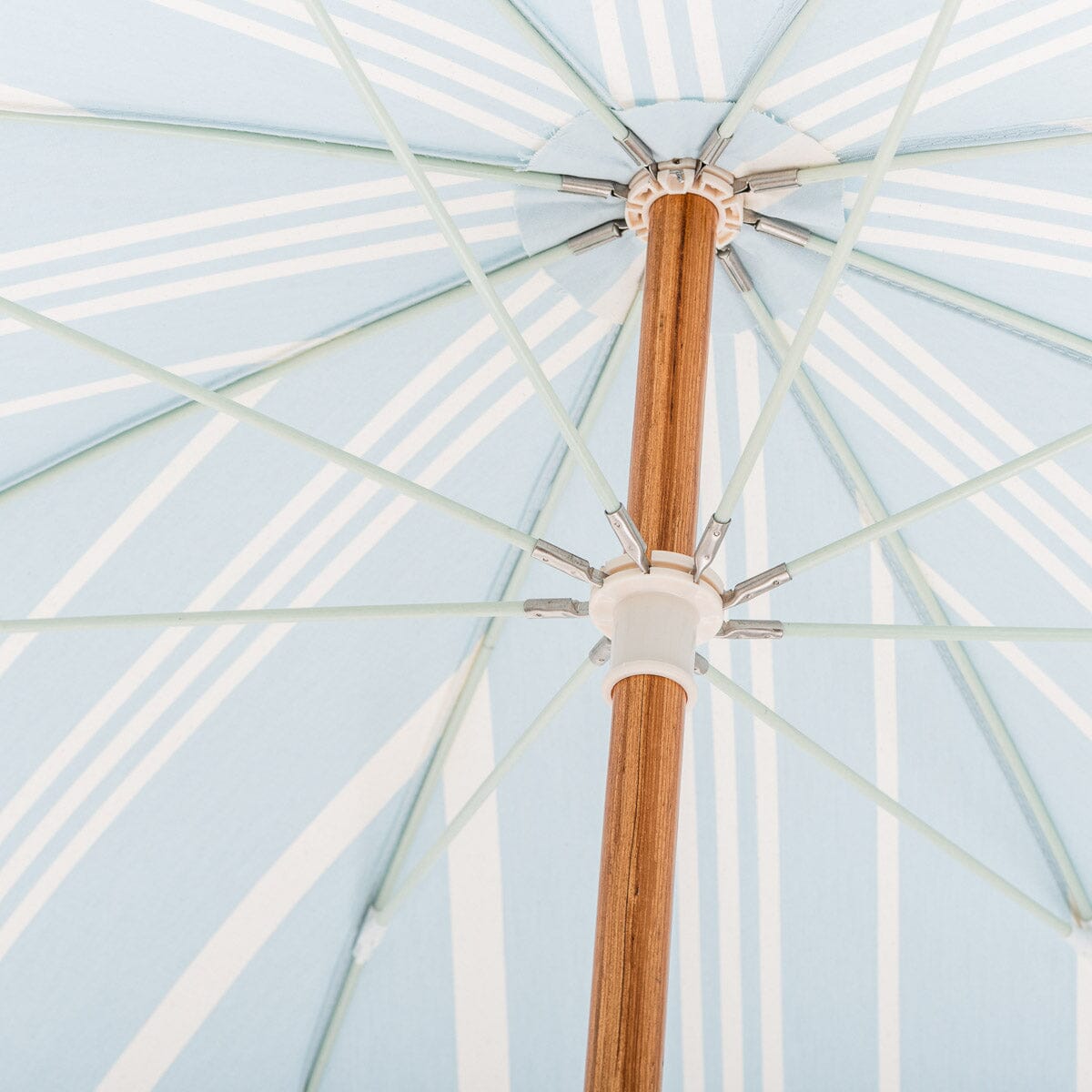 The Rio Fringed Umbrella - Vintage Blue Stripe Rio Fringed Umbrella Business & Pleasure Co.