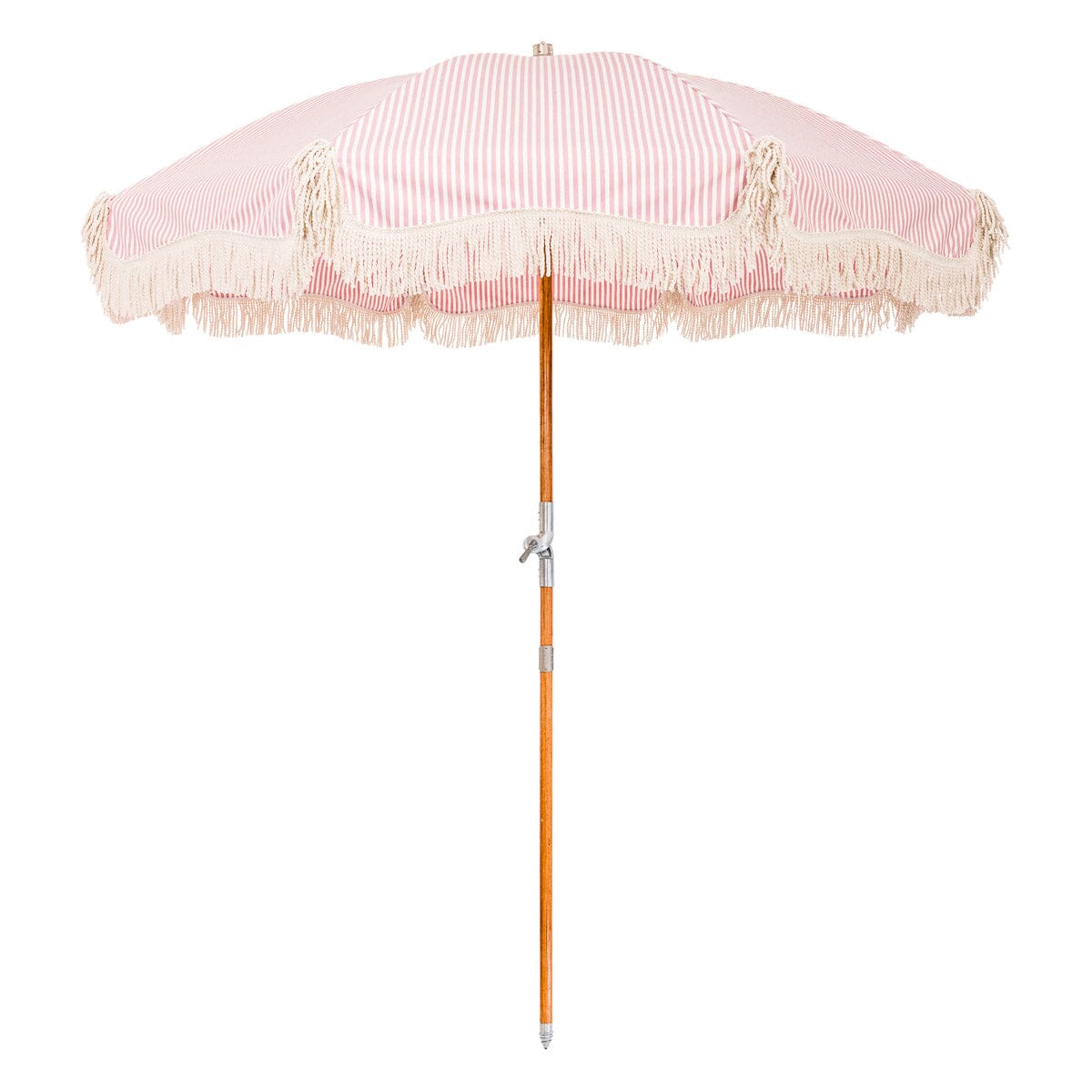 The Premium Beach Umbrella - Lauren's Pink Stripe Premium Beach Umbrella Business & Pleasure Co.
