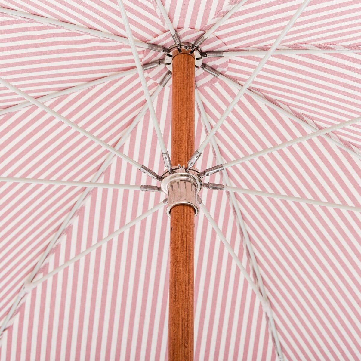 The Premium Beach Umbrella - Lauren's Pink Stripe Premium Beach Umbrella Business & Pleasure Co.