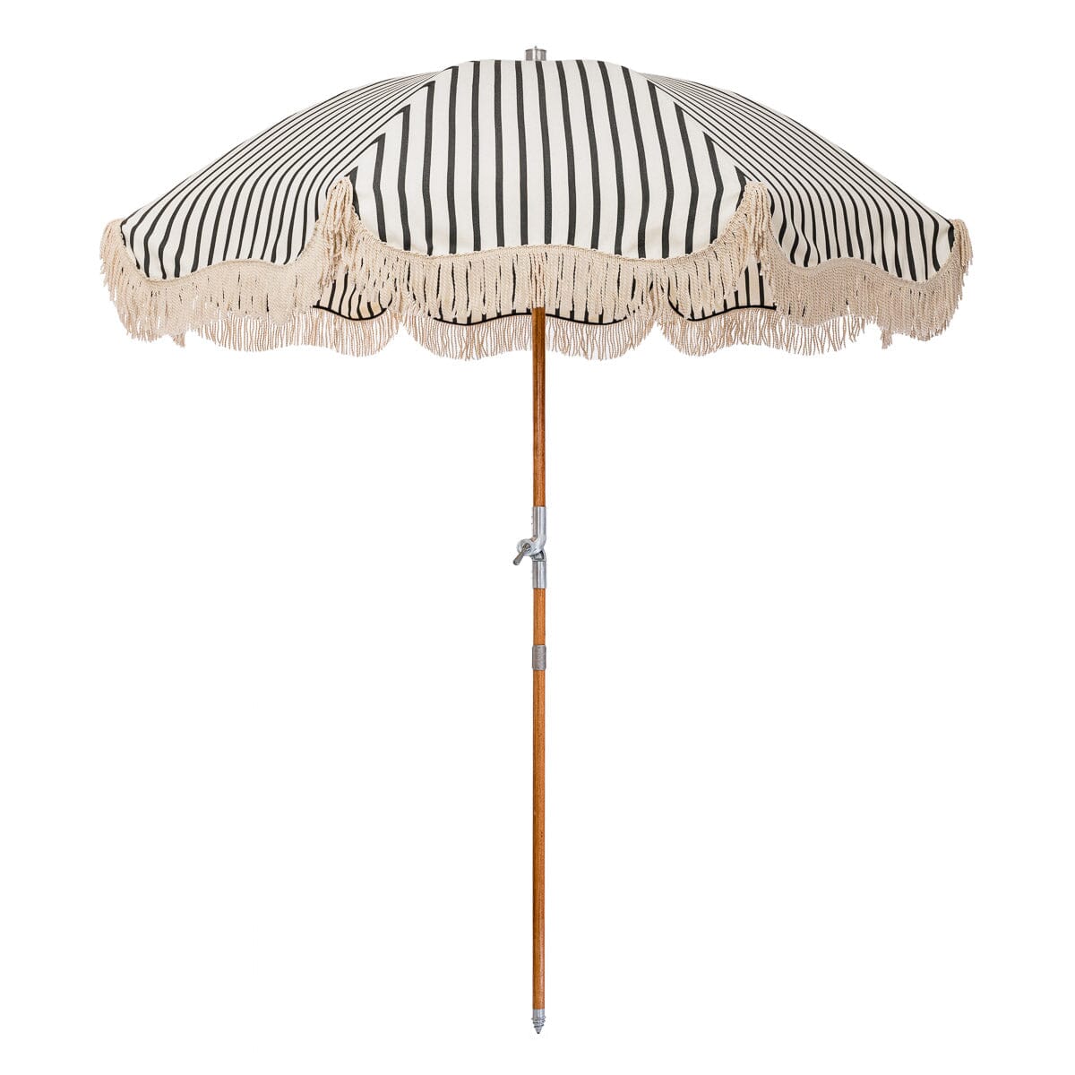 The Premium Beach Umbrella - Monaco Black Stripe Premium Beach Umbrella Business & Pleasure Co 