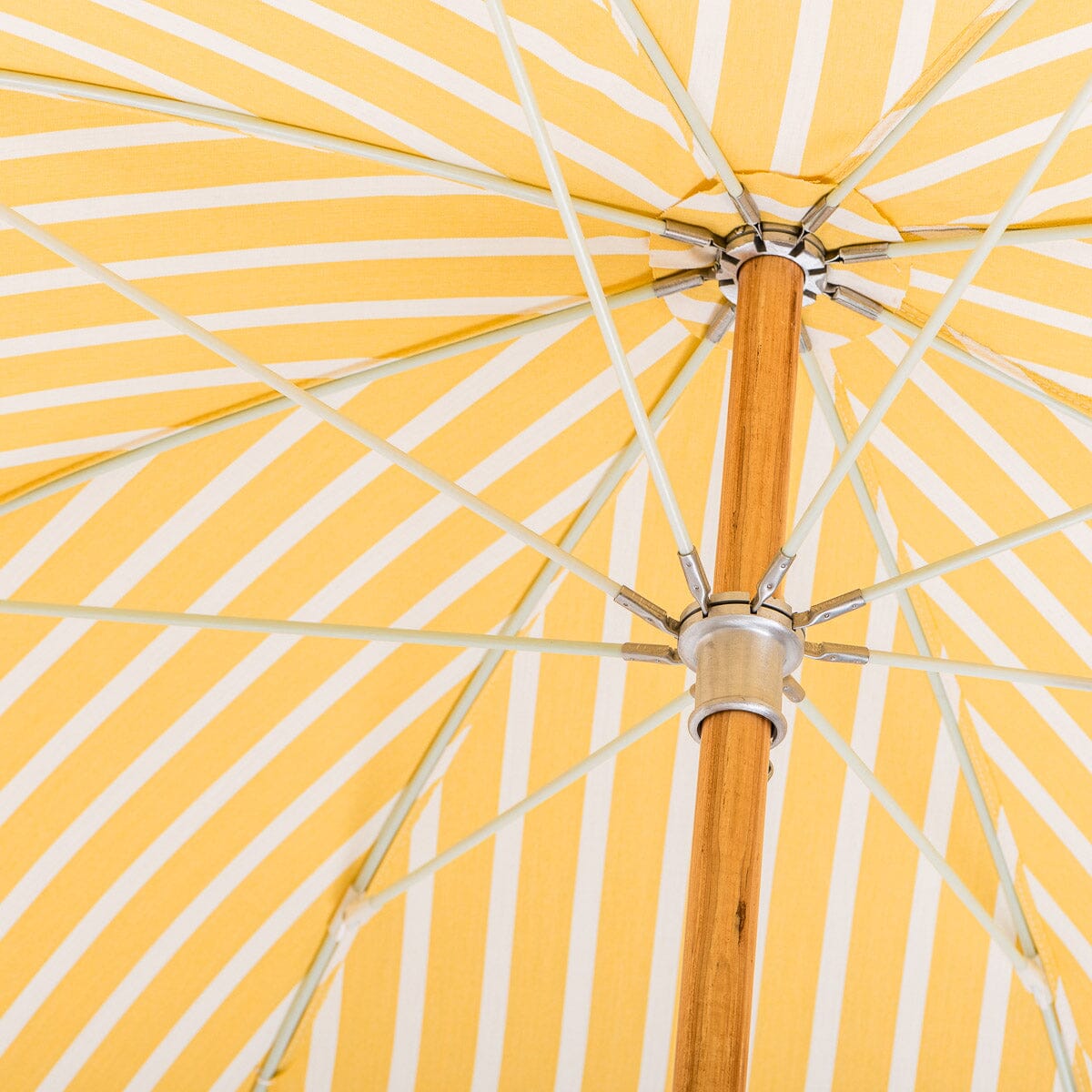 The Premium Beach Umbrella - Monaco Mimosa Stripe Premium Beach Umbrella Business & Pleasure Co