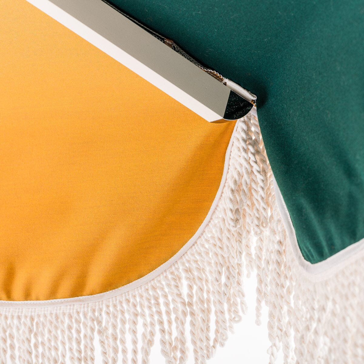 The Resort Market Umbrella in 70s Panel Cinque | 10' Antique White Frame Bundle Business & Pleasure Co.