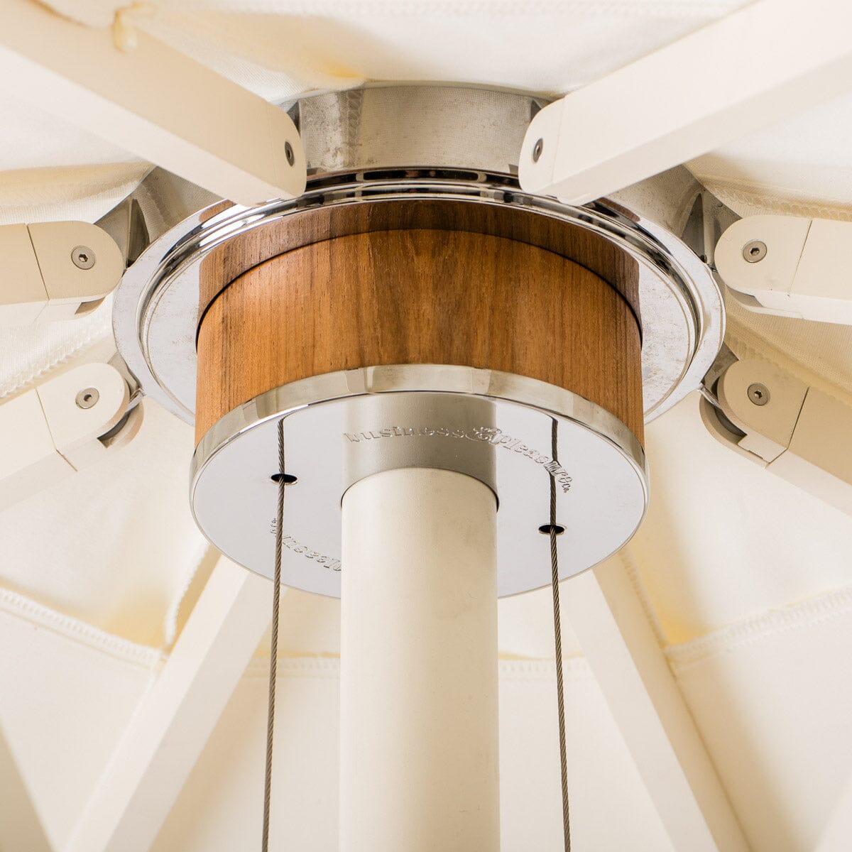 The Resort Market Umbrella in Antique White | 10' Antique White Frame Bundle Business & Pleasure Co.