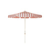 Swatch for The Resort Market Umbrella in Bistro Pink Stripe | 8' Antique White Frame