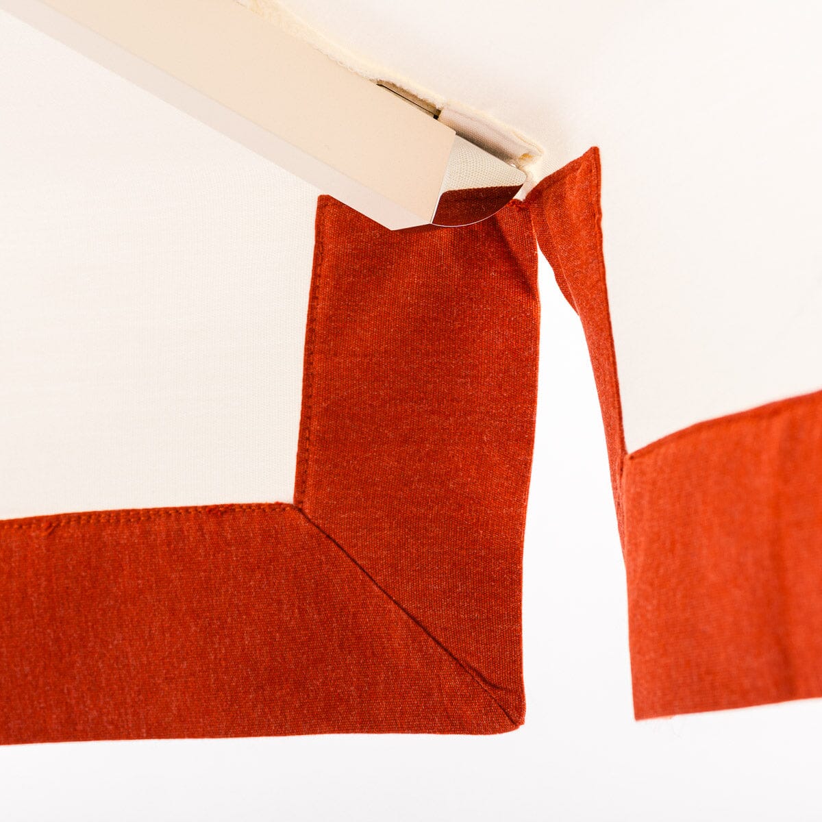 The Resort Market Umbrella in Border Valance Le Sirenuse | 12' Antique White Frame Bundle Business & Pleasure Co.