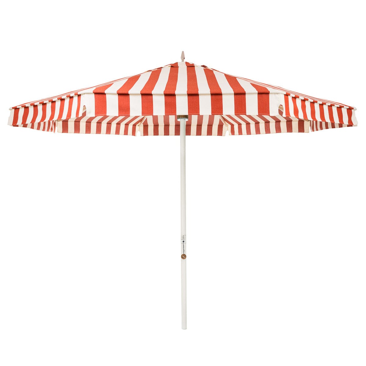 The Resort Market Umbrella in Crew Le Sirenuse Stripe | 10' Antique White Frame Bundle Business & Pleasure Co.