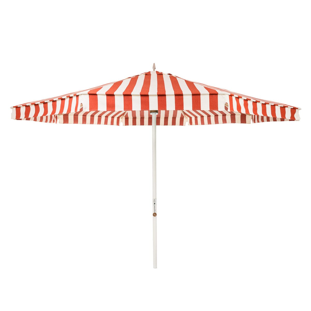 The Resort Market Umbrella in Crew Le Sirenuse Stripe | 12' Antique White Frame Bundle Business & Pleasure Co.