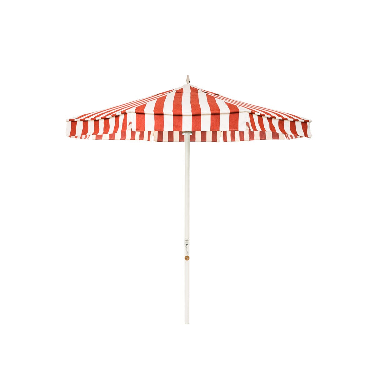 The Resort Market Umbrella in Crew Le Sirenuse Stripe | 8' Antique White Frame Bundle Business & Pleasure Co.