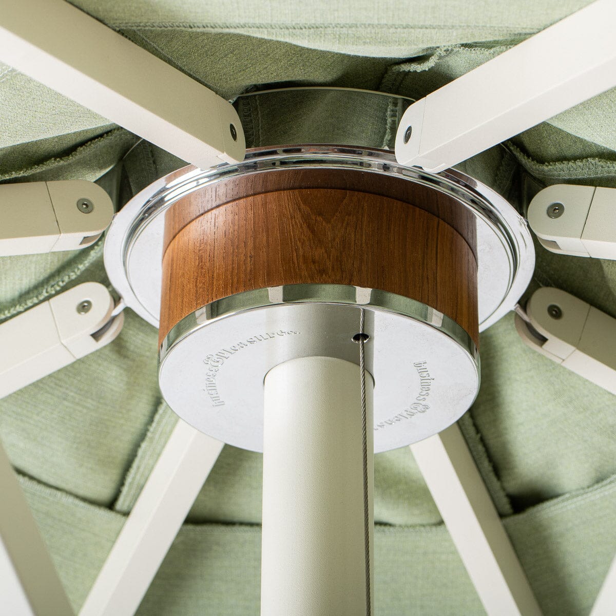 The Resort Market Umbrella x Julia Berolzheimer in Jacquard Green | 10' Antique White Frame Resort Market Bundle B&P Co. x Julia Berolzheimer