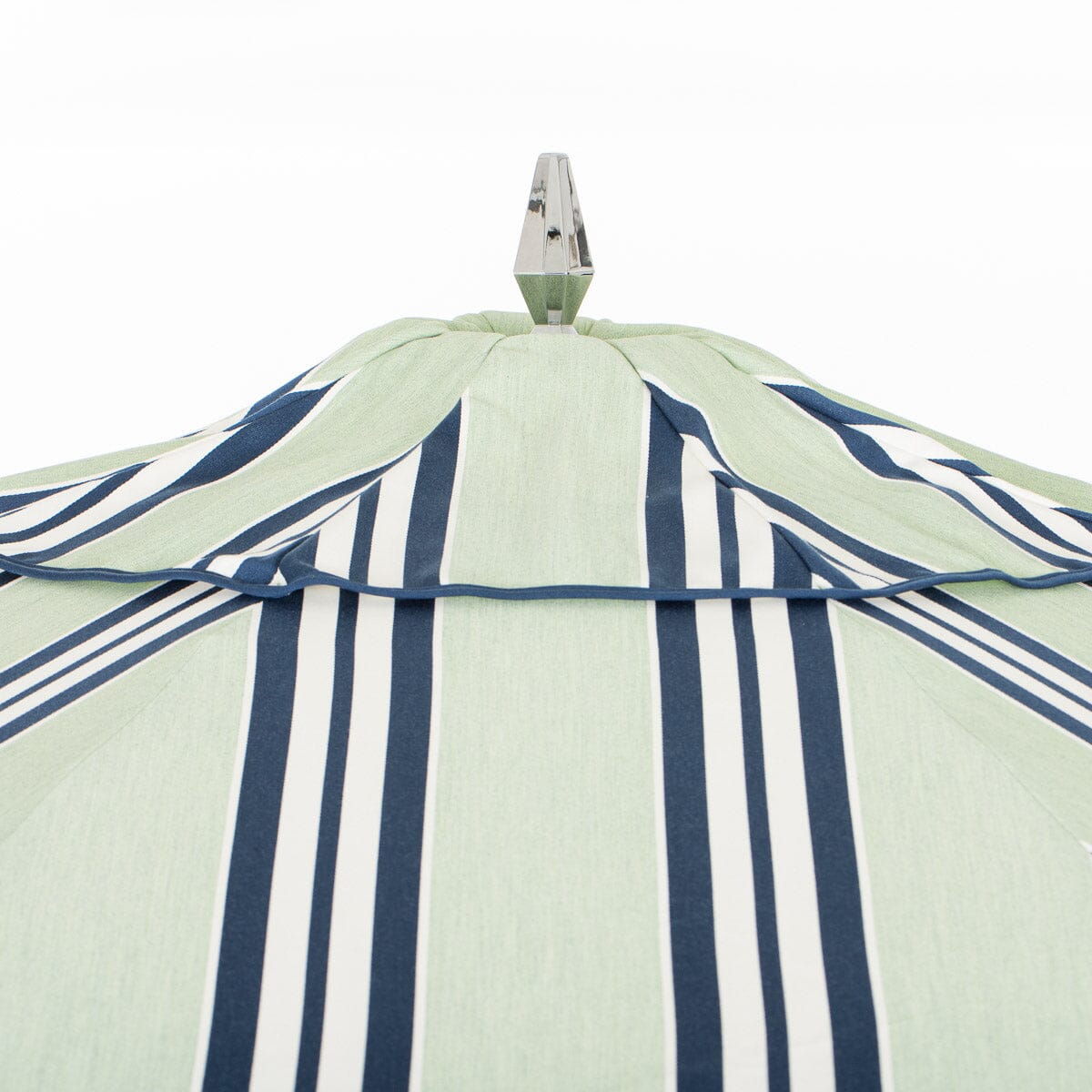 The Resort Market Umbrella - Octagon - Canopy 10 x Julia Berolzheimer in Green Stripes B&P Co. x Julia Berolzheimer