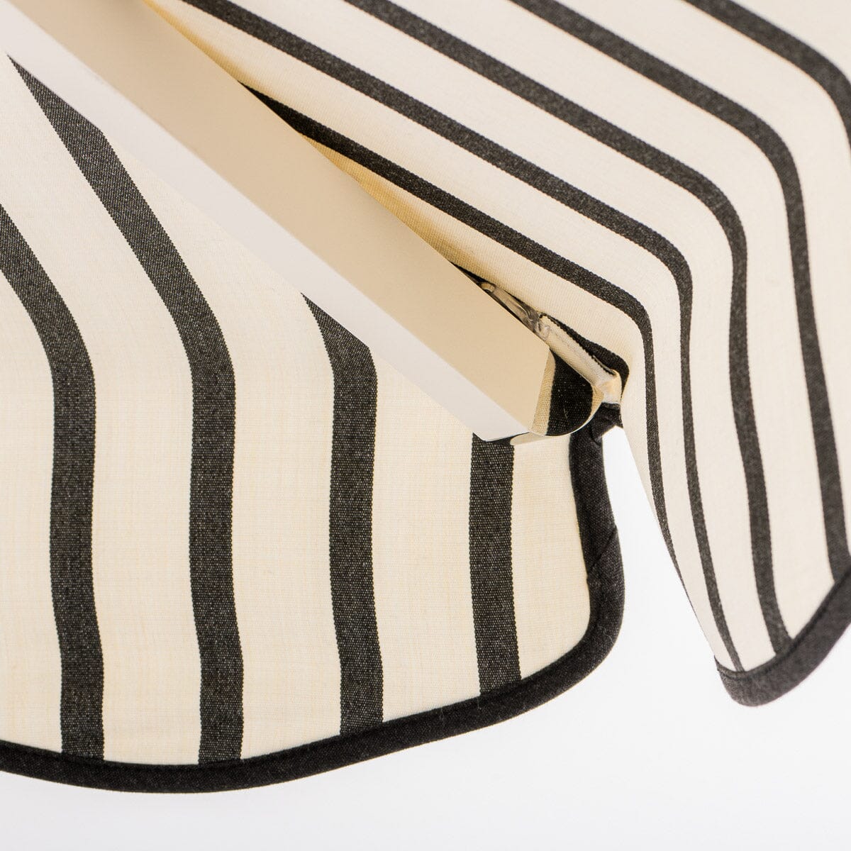The Resort Market Umbrella in Monaco Black Stripe | 8' Antique White Frame Bundle Business & Pleasure Co.