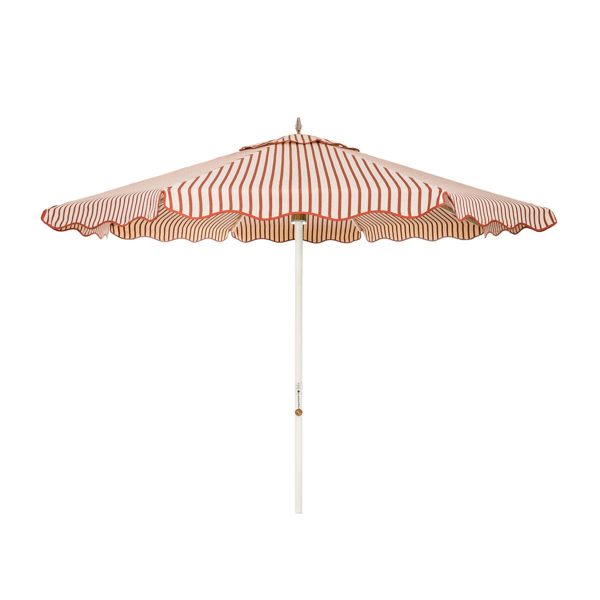 The Resort Market Umbrella in Monaco Le Sirenuse Stripe | 10' Antique White Frame Bundle Business & Pleasure Co.