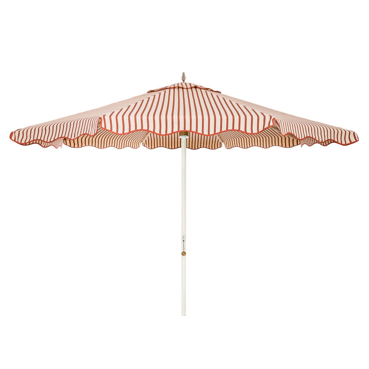 The Resort Market Umbrella in Monaco Le Sirenuse Stripe | 12' Antique White Frame Bundle Business & Pleasure Co.
