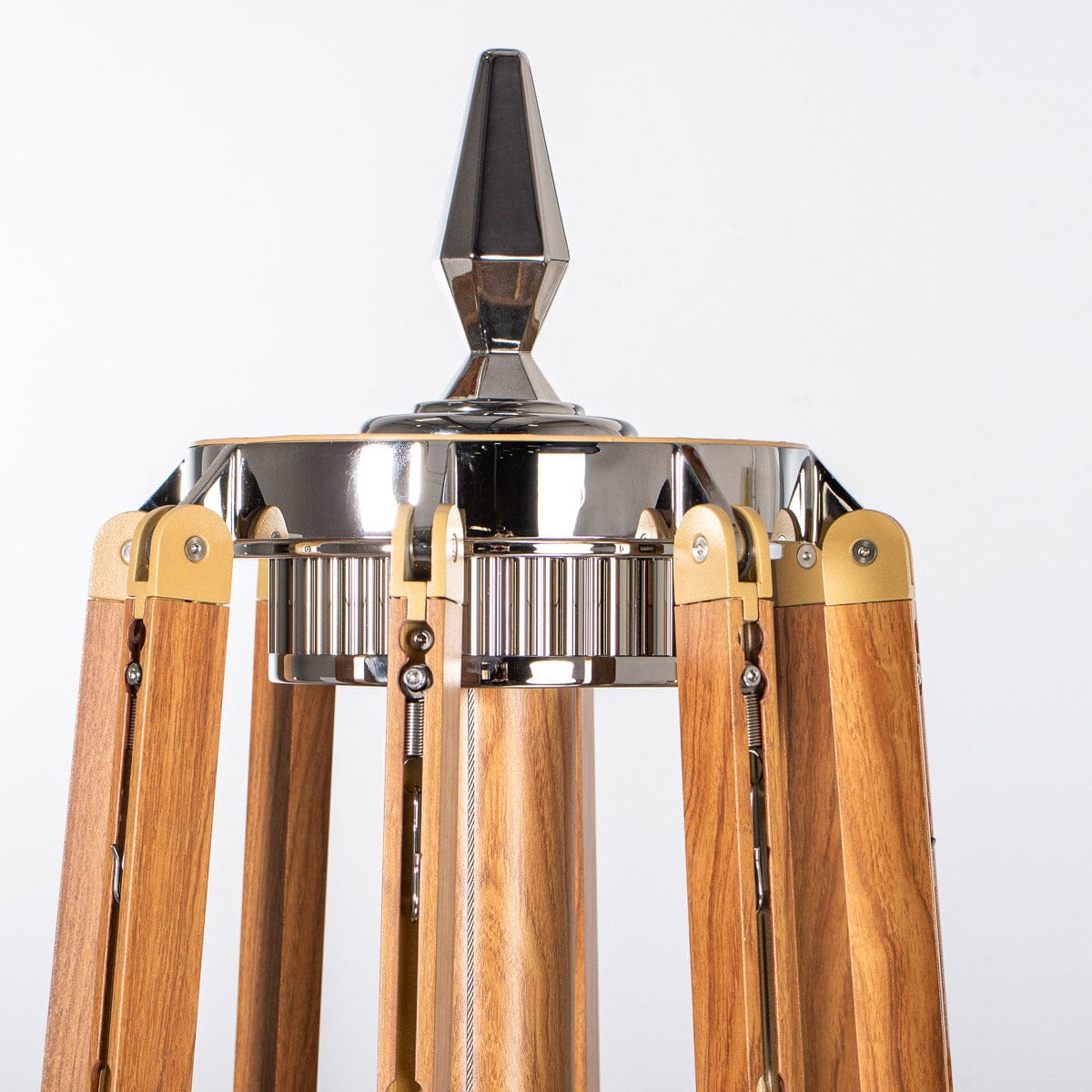 The Resort Market Umbrella in Monaco Natural Stripe | 10' Transfer Teak Frame Resort Market Umbrella Business & Pleasure Co.