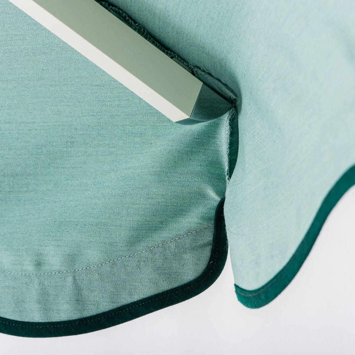 The Resort Market Umbrella in Rivie Green | 10' Antique White Frame Bundle Business & Pleasure Co.