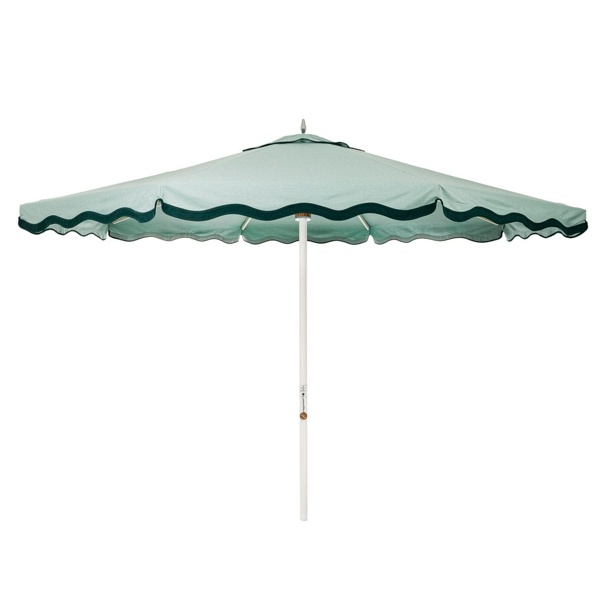 The Resort Market Umbrella in Rivie Green | 12' Antique White Frame Bundle Business & Pleasure Co.