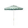 Swatch for The Resort Market Umbrella in Rivie Green | 8' Antique White Frame
