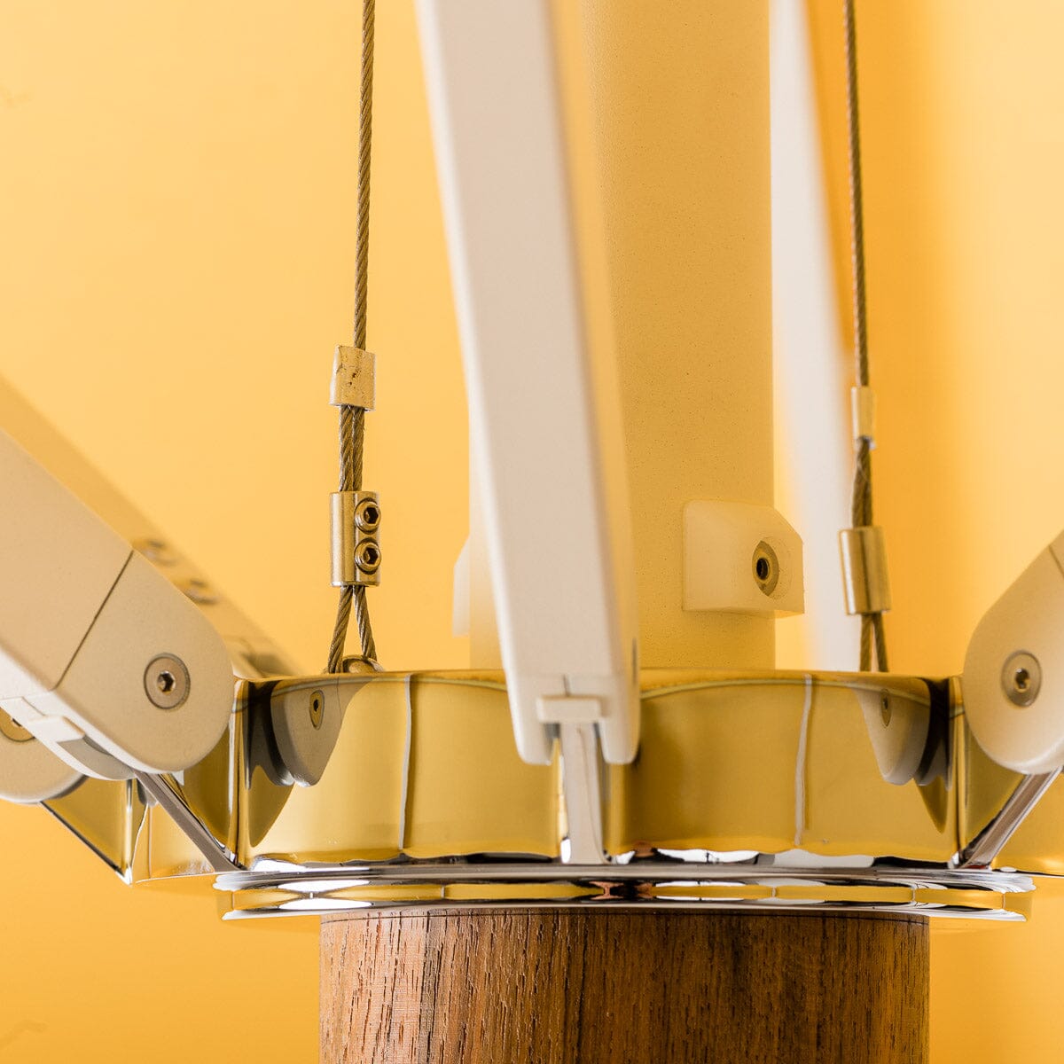 The Resort Market Umbrella in Rivie Mimosa | 10' Antique White Frame Bundle Business & Pleasure Co.