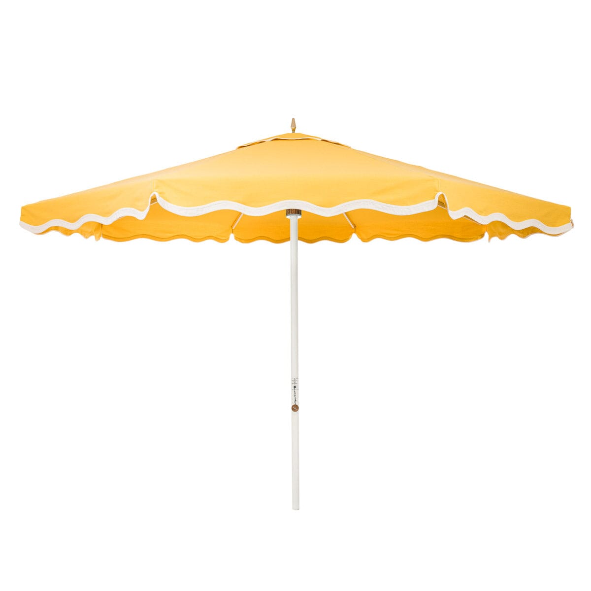 The Resort Market Umbrella in Rivie Mimosa | 12' Antique White Frame Bundle Business & Pleasure Co.