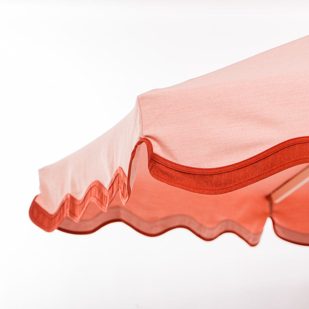 The Resort Market Umbrella in Rivie Pink | 12' Antique White Frame Bundle Business & Pleasure Co.