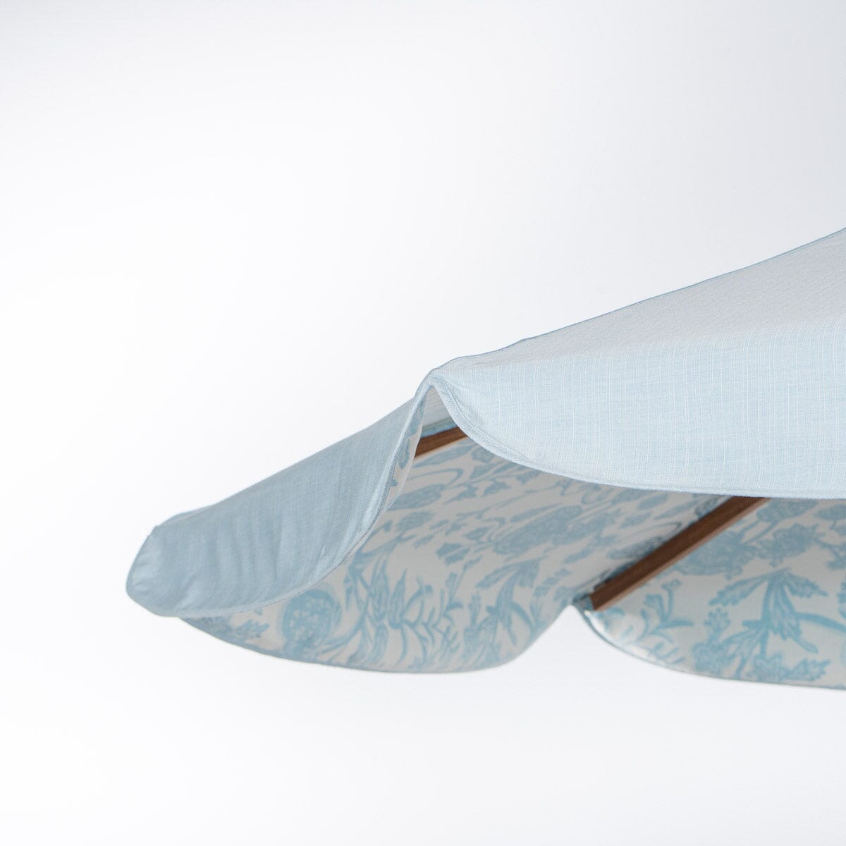 The Resort Market Umbrella in Sky Blue | 10' Transfer Teak Frame Resort Market Umbrella Business & Pleasure Co.