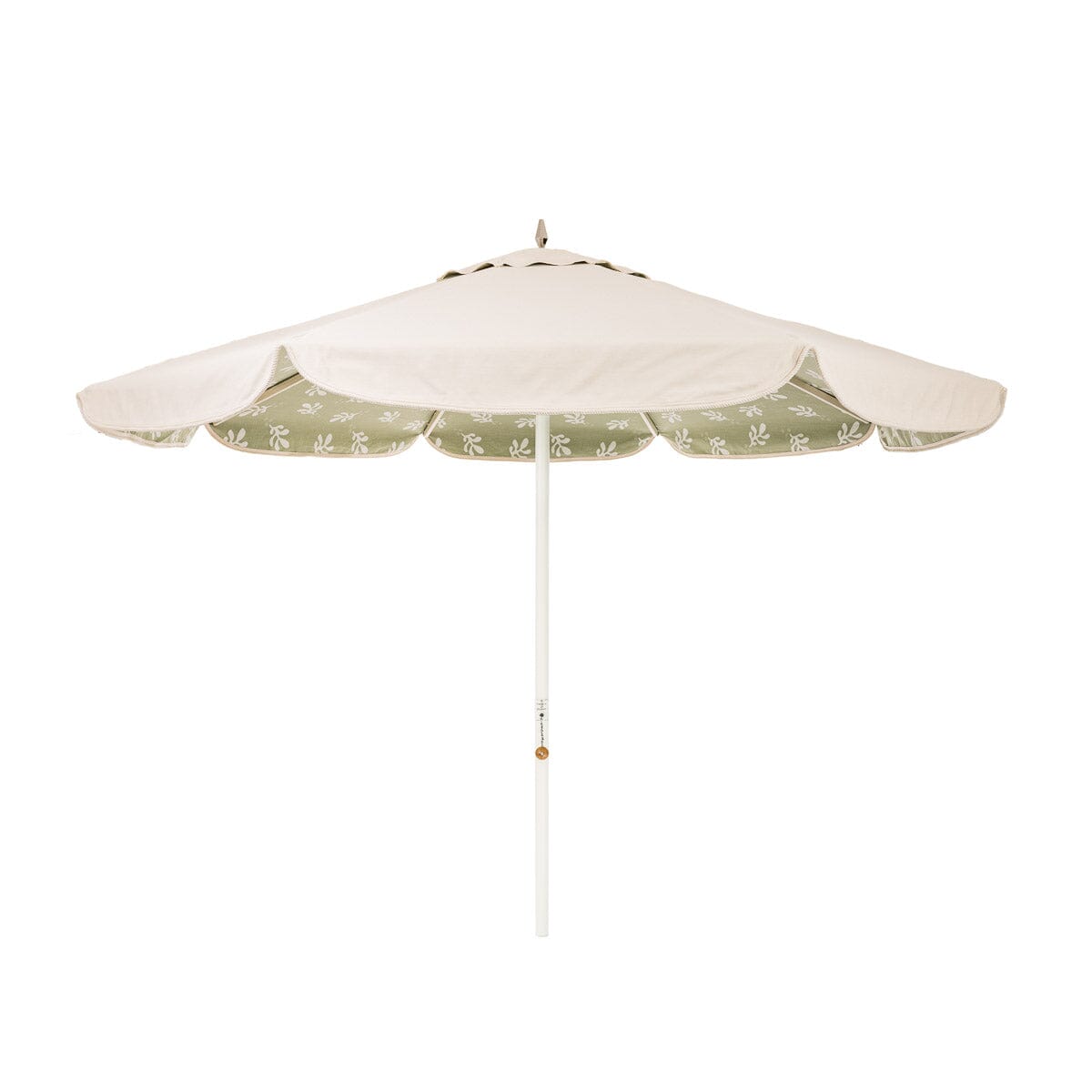 The Resort Market Umbrella in Sandstone | 10' Antique White Frame Bundle Business & Pleasure Co.