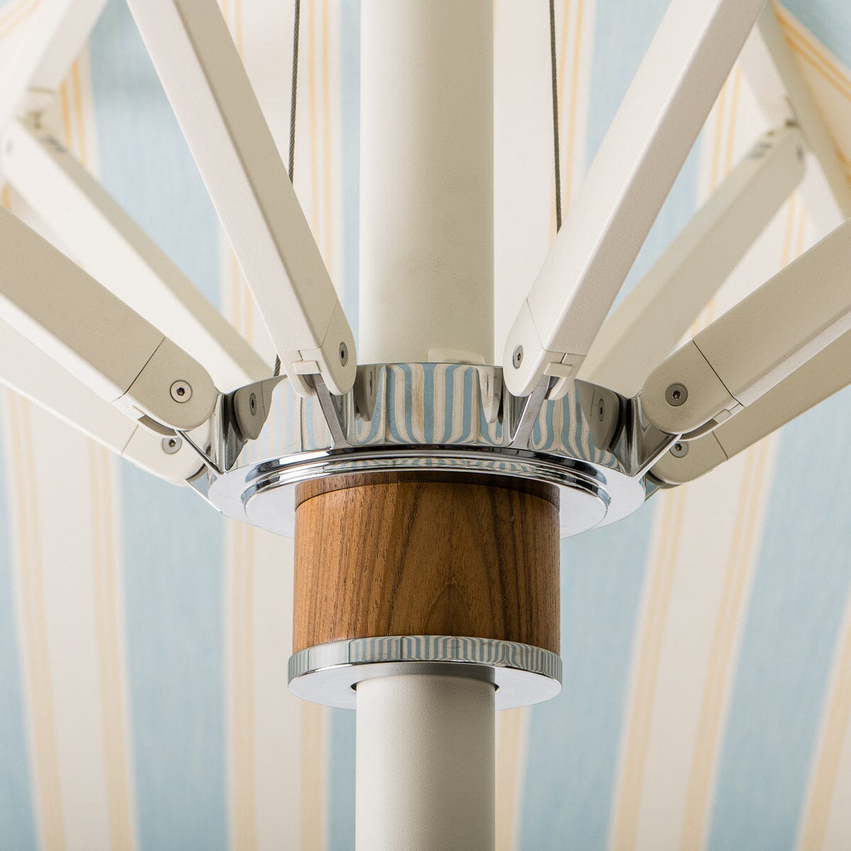 The Resort Market Umbrella - Octagon - Canopy 10 - Tuuli Stripe Blue