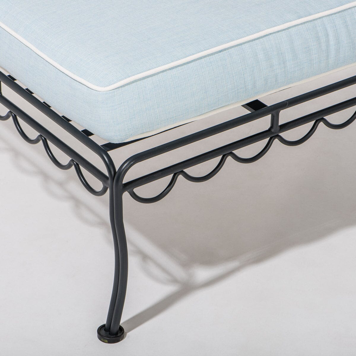 The Al Fresco Sun Lounger in Powder Blue | Vintage Black Frame Bundle Business & Pleasure Co.