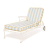 Swatch for The Al Fresco Sun Lounger in Tuuli Stripe Blue | Antique White Frame