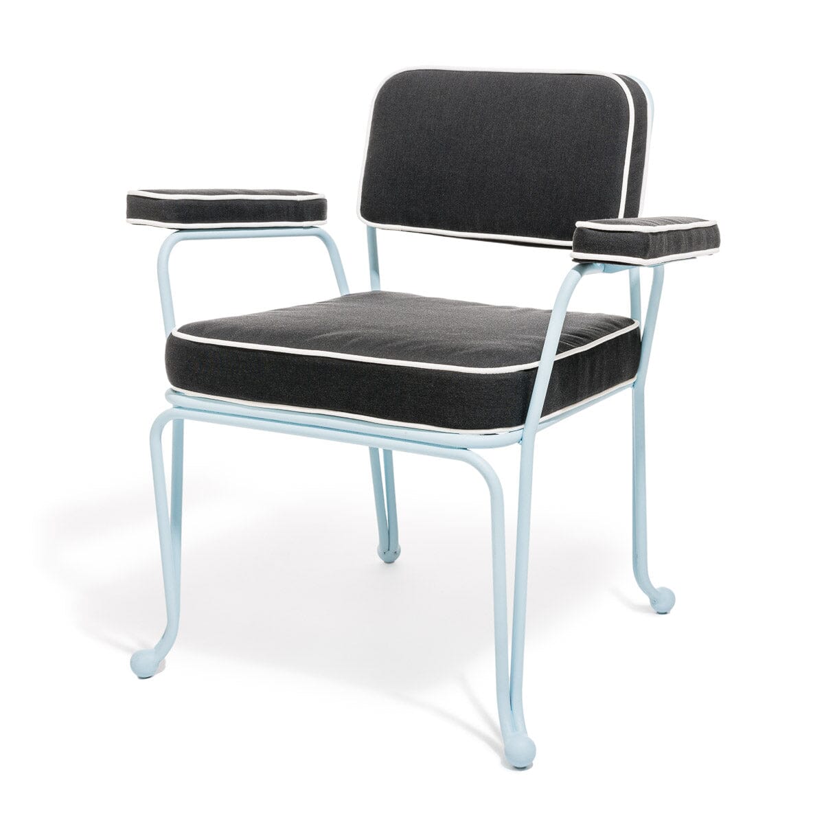 The Waterhouse Dining Chair in Rivie Black | Powder Blue Frame Bundle Business & Pleasure Co.