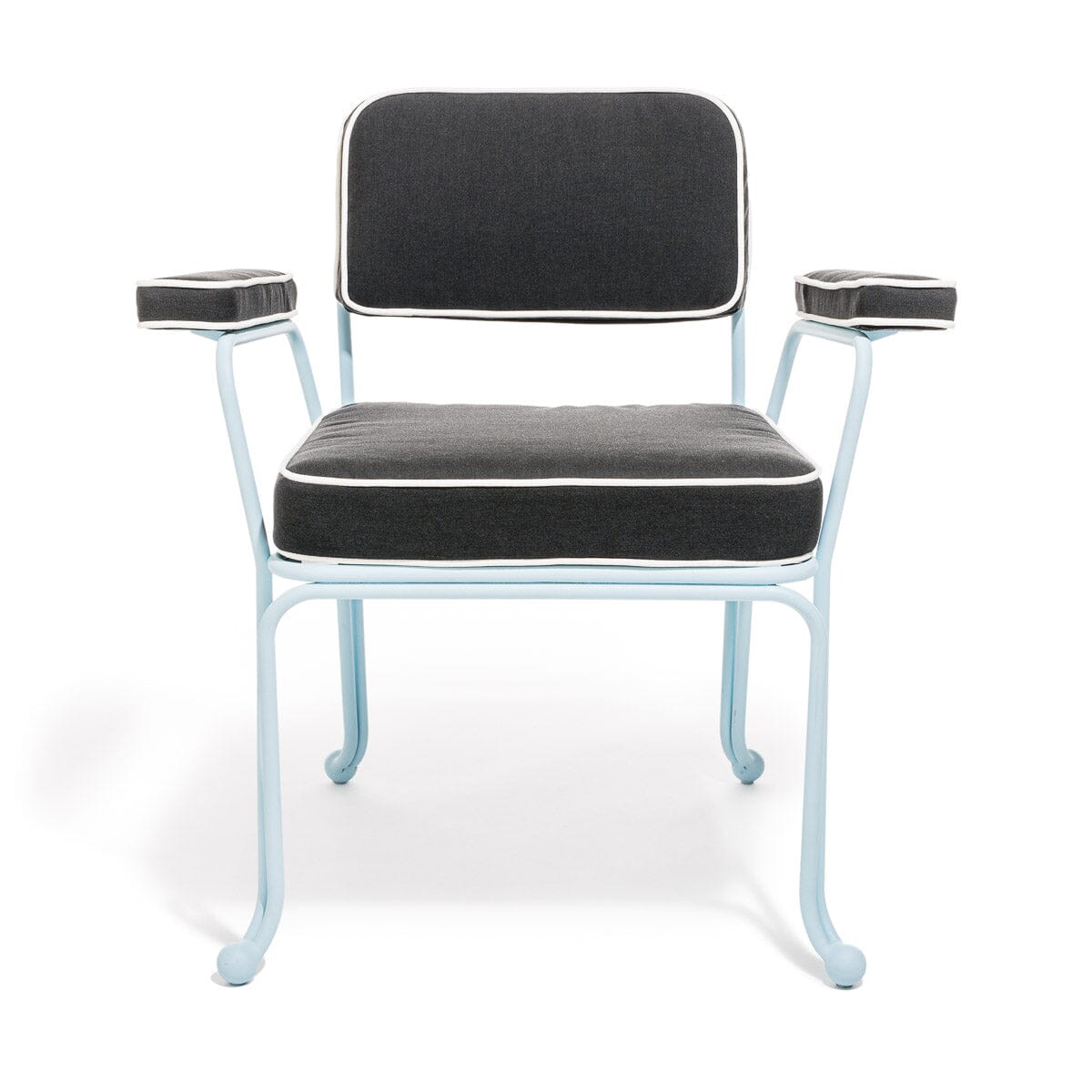 The Waterhouse Dining Chair in Rivie Black | Powder Blue Frame Bundle Business & Pleasure Co.