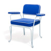 Swatch for The Waterhouse Dining Chair in Rivie Mediterranean Blue | Powder Blue Frame
