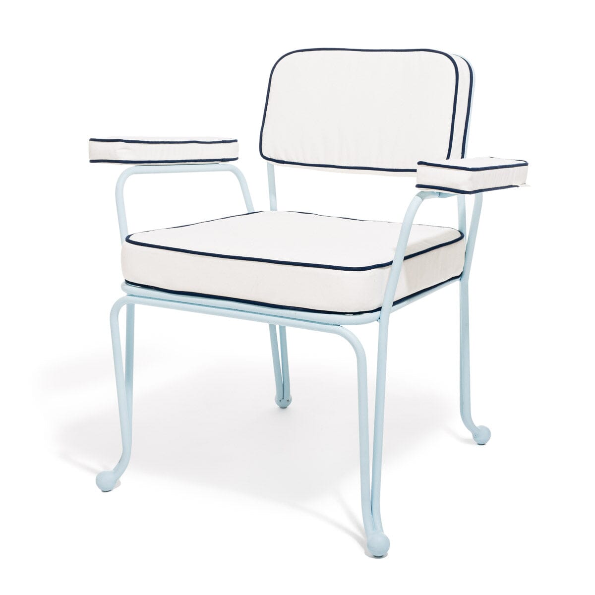 The Waterhouse Dining Chair in Rivie White | Powder Blue Frame Bundle Business & Pleasure Co.