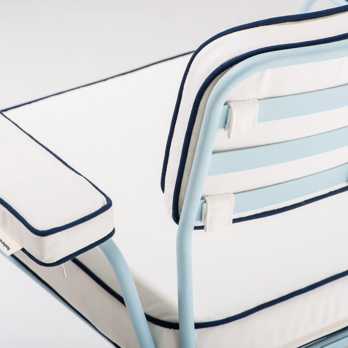 The Waterhouse Dining Chair in Rivie White | Powder Blue Frame Bundle Business & Pleasure Co.