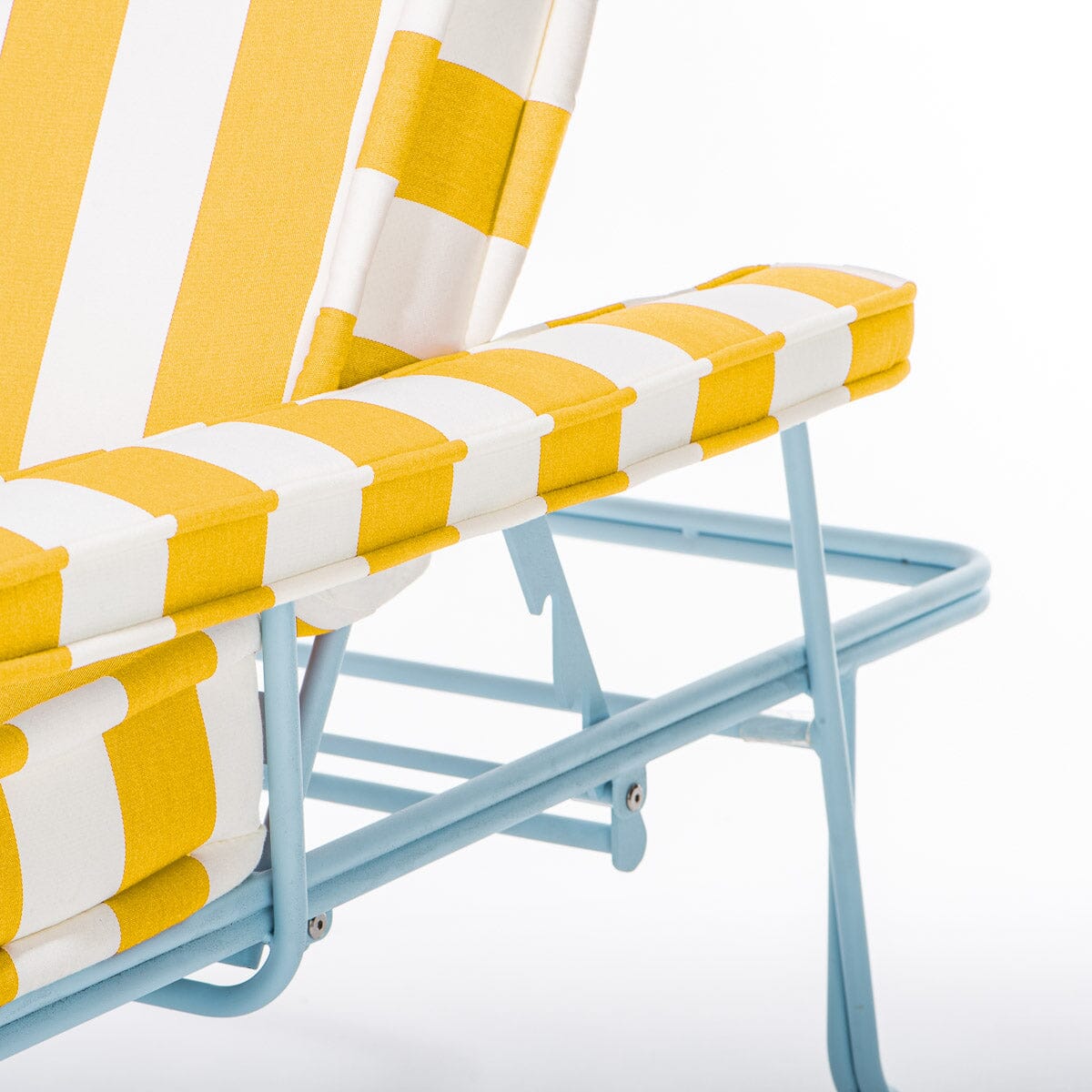 The Waterhouse Sun Lounger in Crew Mimosa Stripe | Powder Blue Frame Bundle Business & Pleasure Co.