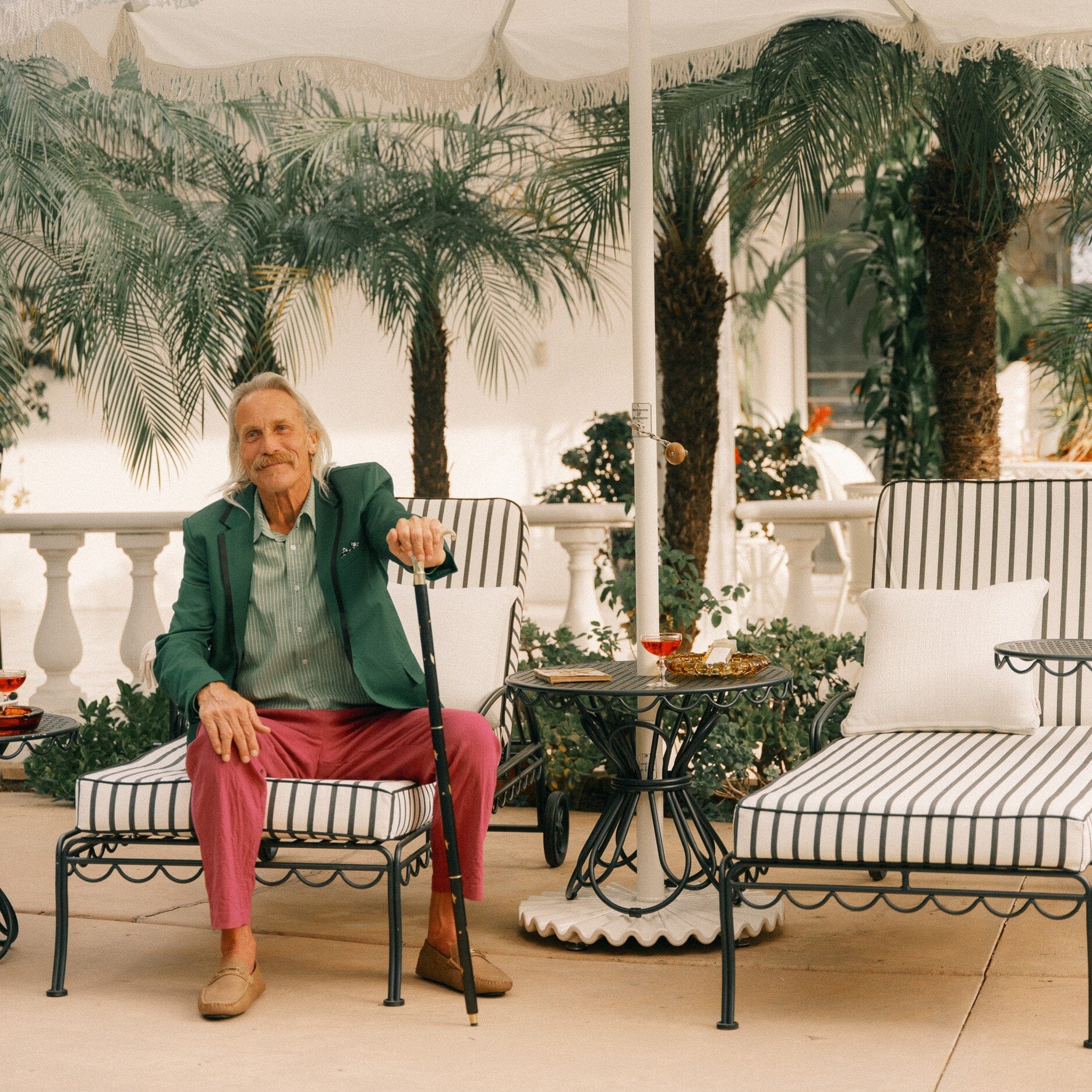 Al Fresco Sun Lounger Kit - Vintage Black & Monaco Black Stripe Al Fresco Sun Lounger Kit Business & Pleasure Co.