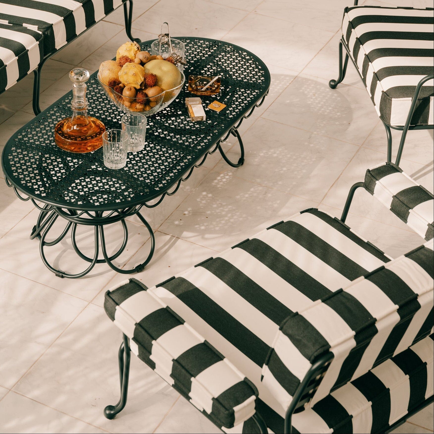 Product image of Waterhouse Accent Chair Kit - Vintage Black & Crew Vintage Black Stripe Waterhouse Accent Chair Kit Business & Pleasure Co.