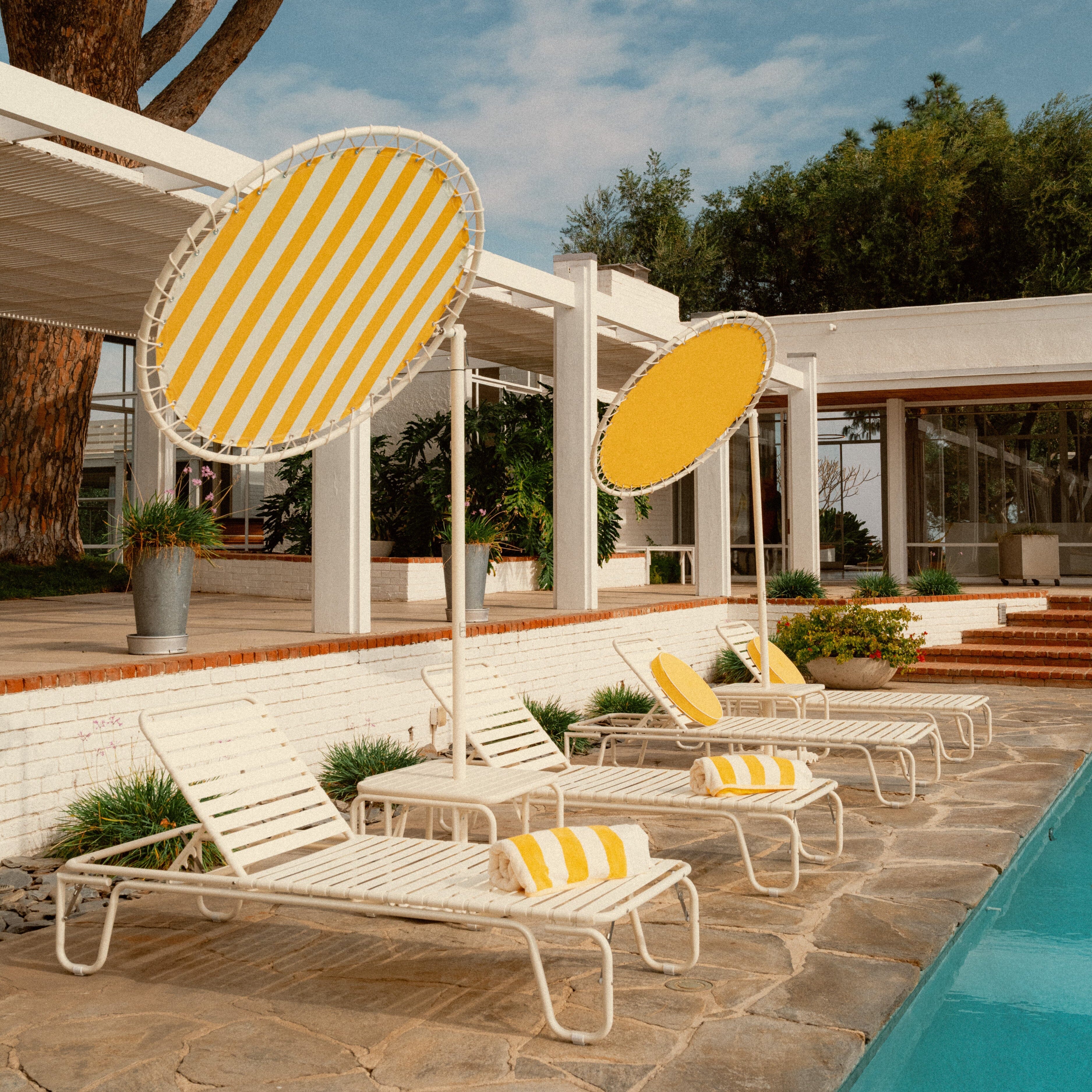 The Vista Shade - Crew Mimosa Yellow Stripe Vista Shade Business & Pleasure Co.