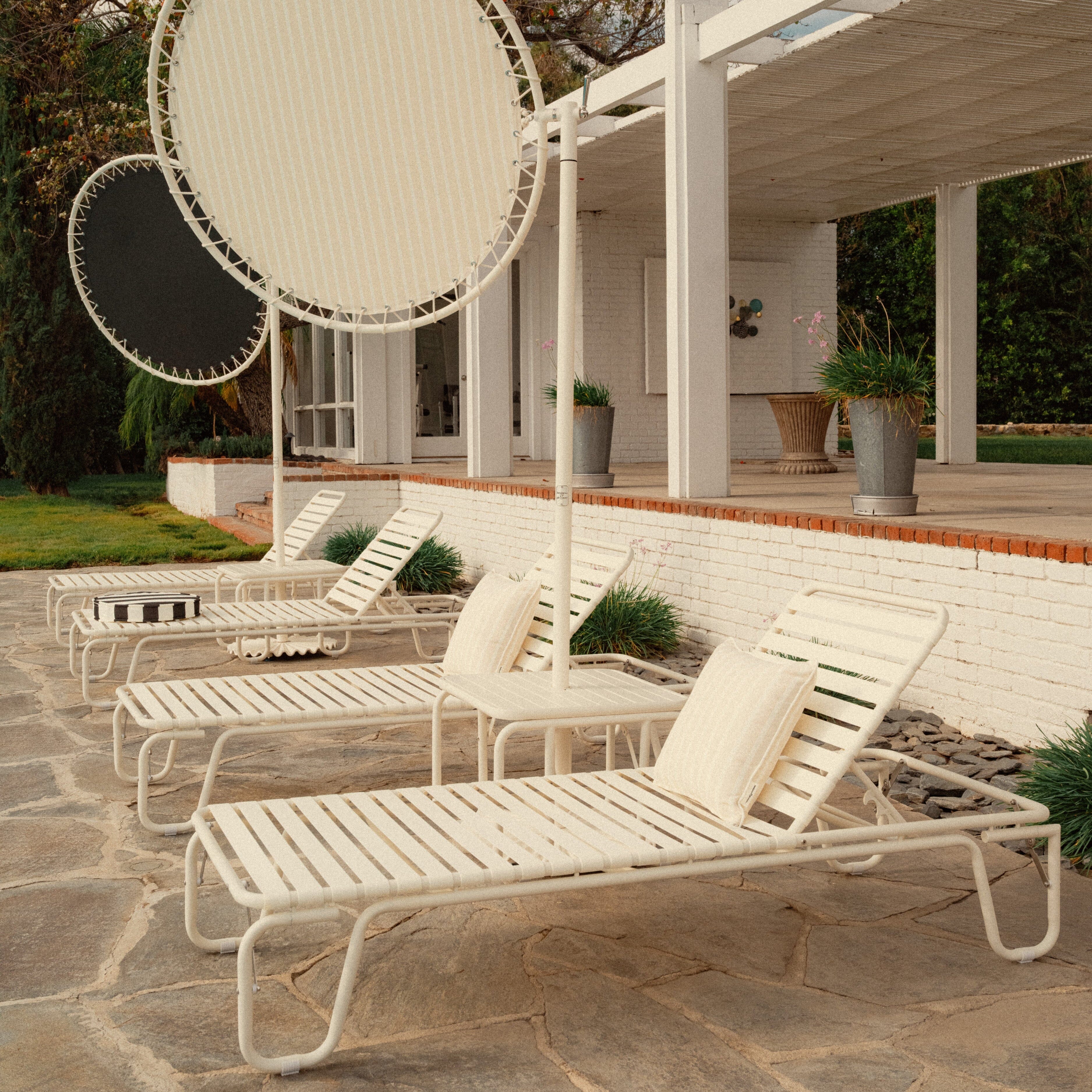 The Sunliner Lounger - Antique White Sunliner Lounger Business & Pleasure Co.